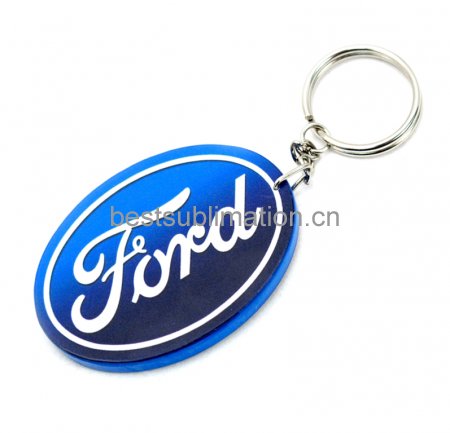 39mm Round Plastic Keychain