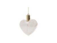 Sublimation 8cm Heart Shape Plastic Christmas Ball Ornament w/String(Clear w/Mix light)