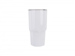 Sublimation 30oz Stainless Steel Tumbler W/ Octagonal Bottom (White)