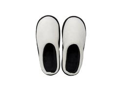 Sublimação Criança Slippers Fuzzy Close Toe (Branco/Preta, 32-33#)