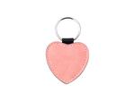 Sublimation PU Leather Key Chain (Pink, Heart)