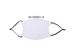 Sublimation Adult Face Mask (Full White) with Black Strap &amp; Alu Nose Bridge