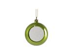 Sublimation 8cm Plastic Sparkling Christmas Ball Ornament w/o Insert (Light Green)