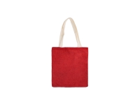 Sublimation Blended Plush Tote Bag (White w/ Red, 34*37cm)