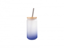 Sublimation Blanks 18oz/550ml Glass Mug Gradient Dark Blue