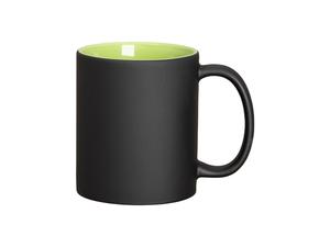 11oz Two-Tone Engravable Matte Black Mug (Green)