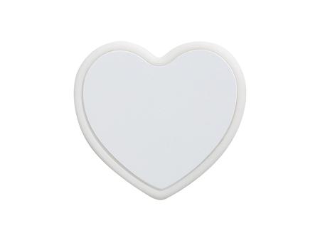 Tapa de pajita de silicona con inserto (Blanca, Forma Corazón)