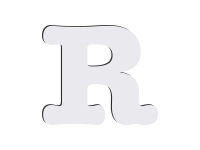 Sublimation HB Letters - R (MOQ: 36)