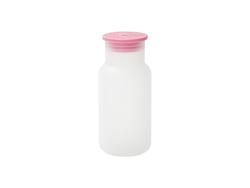 Tumbler Cristal Transparente 18oz/550ml con Tapa Rosa