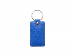 Llavero Cuero PU para grabado a láser (Rectangular,Azul)