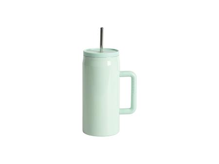 Vaso térmico de acero inoxidable de 40 oz/1200 ml con agarre suave (verde mar)