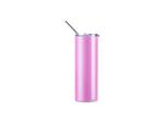 20oz/600ml SS  Color Changing Tumbler with Straw &amp; Lid(UV-Activated, White to Red)