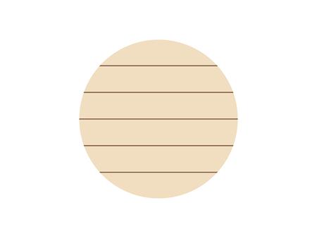 Tablero de madera redondo con rayas (φ25.4*1.5cm)