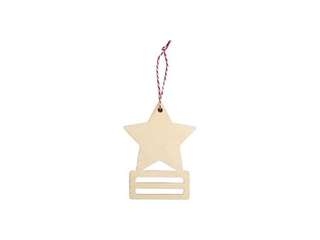 Portabilletes de madera contrachapada sublimación (11,2 * 15 * 0,4 cm, forma de estrella)