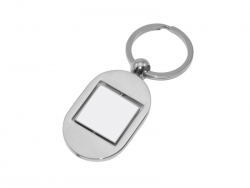 Porte­-clés métallique carré rotatif Sublimation Transfert Thermique