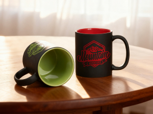 11oz Two-Tone Engravable Matte Black Mug