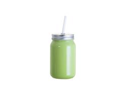 Mason Jar 15oz/450ml Sin asa full color (Verde)