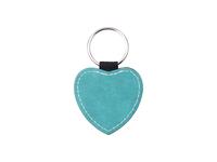 Sublimation PU Leather Key Chain (Green, Heart)