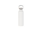 750ml/25oz Powder Coated Portable Lid Stainless Steel Bottle (White)