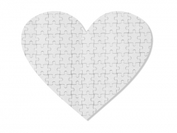 Puzzle en tissu polyester coeur 19,5 x 19,5 cm 75 pièces Sublimation Transfert Thermique