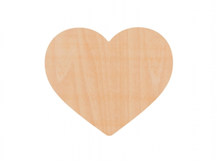 Posavasos sublimación madera contrachapada  (Corazón, 9*10cm)