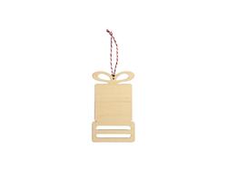 Portabilletes de madera contrachapada sublimación (9,5 * 15,7 * 0,4 cm, forma de caja de regalo)