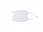 13*17.8cm Sublimation Adult Face Mask (Full White) with White Strap