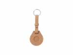 Sublimation Blanks PU AirTag Keychain Holder(Long strap,Brown)