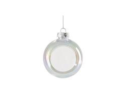 Adorno de bola de Navidad holográfica de plástico de 8 cm sin insert (transparente)Cantidad mínima: 2000uds