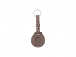 Sublimation Blanks PU AirTag Keychain Holder(Long strap,Dark Gray)