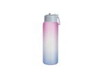Sublimation 32oz/950ml Frosted Glass Sports Bottle w/ Grey Straw Lid (Gradient Color Pink &amp; Blue)