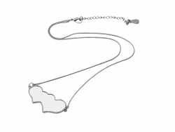 Pendentif double coeur sur chaîne Sublimation Transfert Thermique